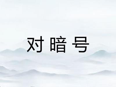 对暗号