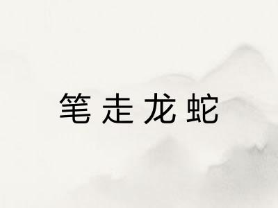 笔走龙蛇
