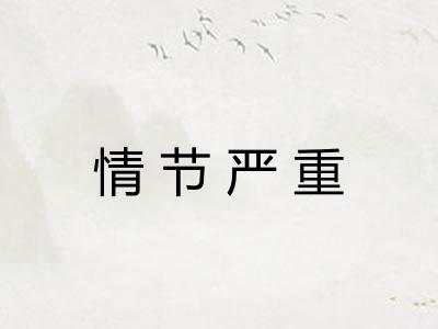 情节严重