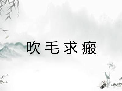 吹毛求瘢