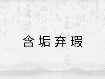 含垢弃瑕