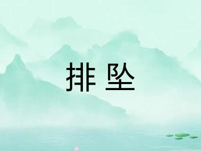 排坠