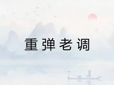 重弹老调