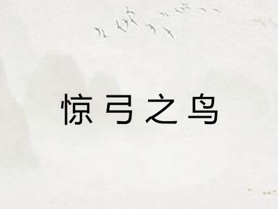 惊弓之鸟