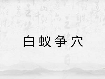 白蚁争穴