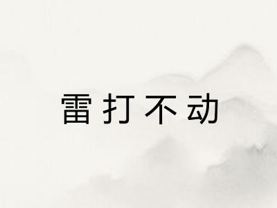 雷打不动