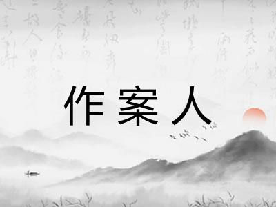作案人