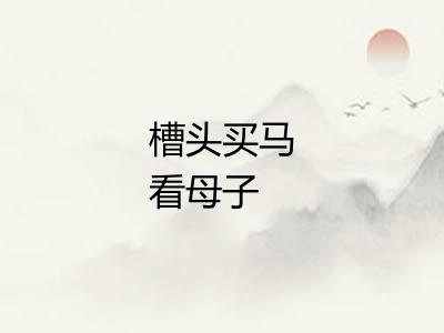 槽头买马看母子