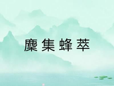 麇集蜂萃