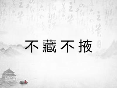 不藏不掖