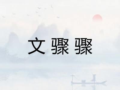 文骤骤