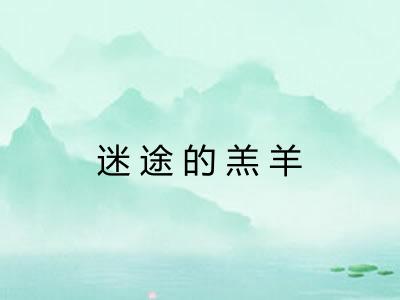 迷途的羔羊