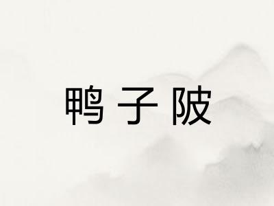 鸭子陂