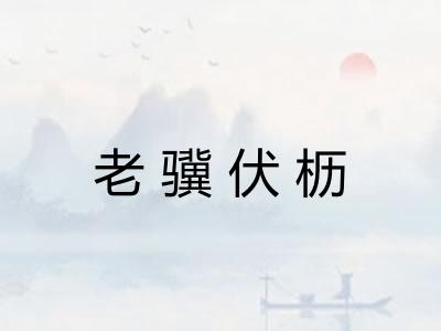 老骥伏枥