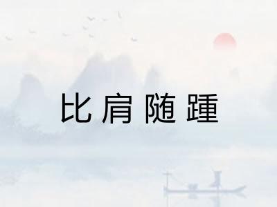 比肩随踵