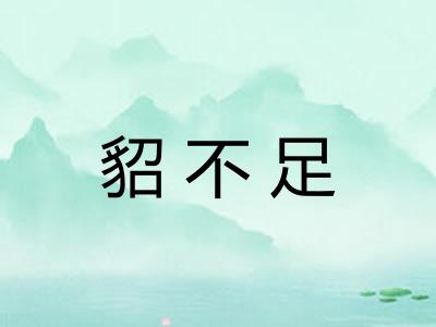 貂不足