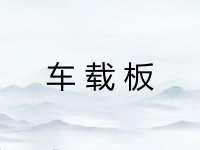 车载板