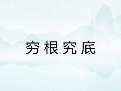 穷根究底