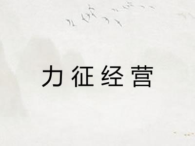 力征经营