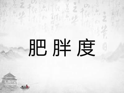 肥胖度