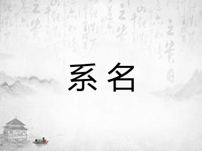系名