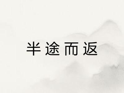 半途而返