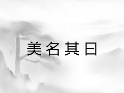 美名其曰
