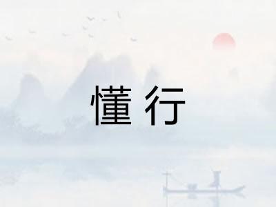 懂行