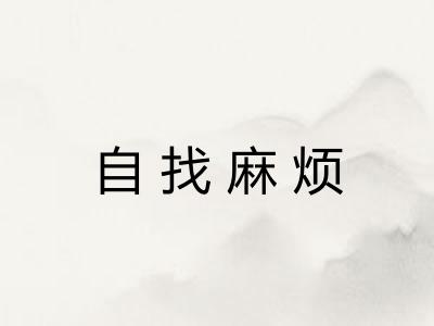 自找麻烦