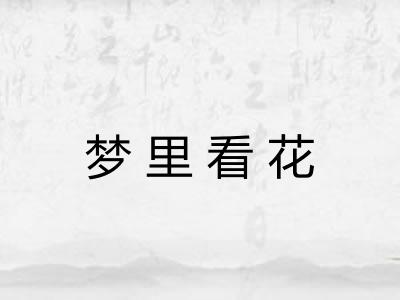 梦里看花