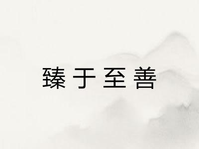 臻于至善