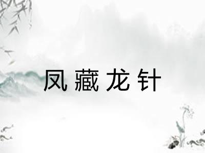 凤藏龙针