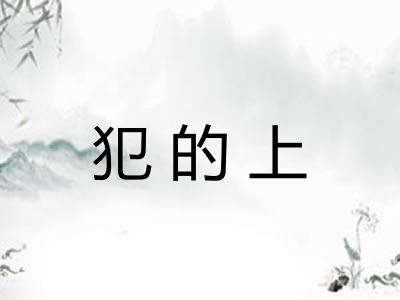 犯的上