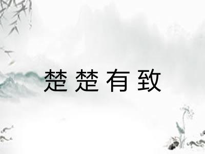 楚楚有致