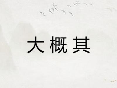 大概其