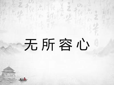 无所容心