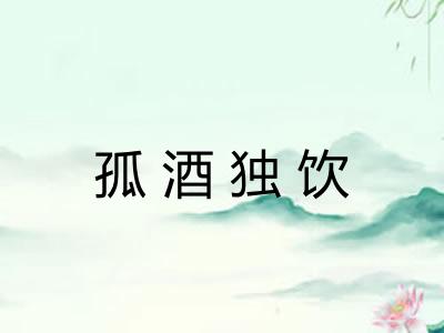 孤酒独饮