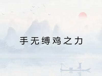 手无缚鸡之力
