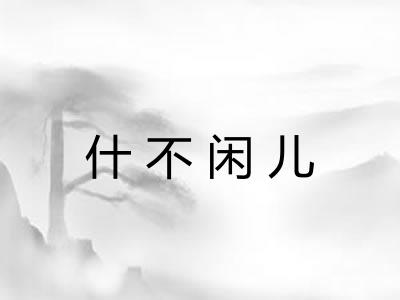 什不闲儿