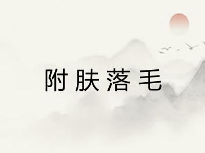 附肤落毛
