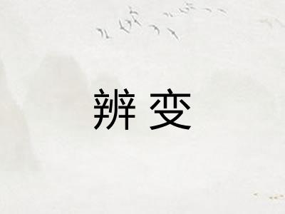 辨变