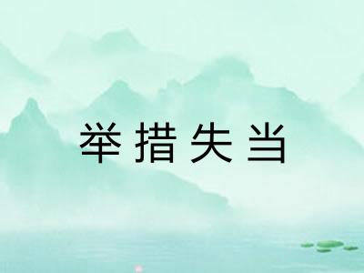 举措失当