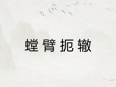 螳臂扼辙