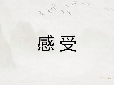 感受