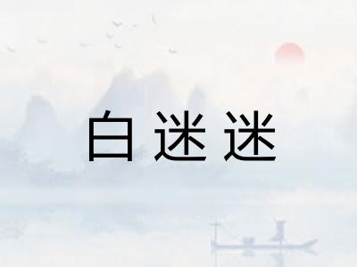 白迷迷