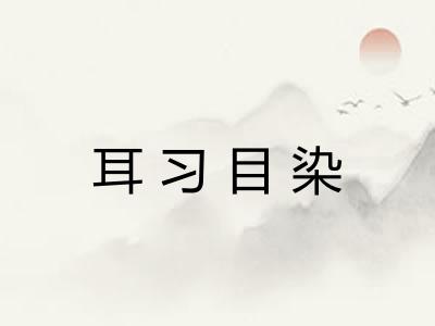 耳习目染