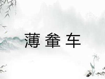 薄軬车