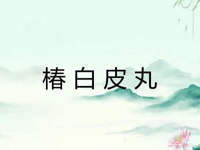 椿白皮丸