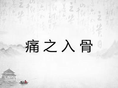 痛之入骨