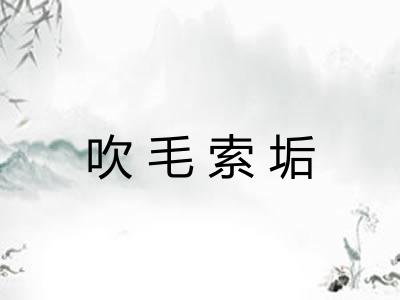 吹毛索垢